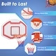 preview thumbnail 6 of 9, Costway Large Wall Mounted Basketball Hoop with 36" x 24" - See Details