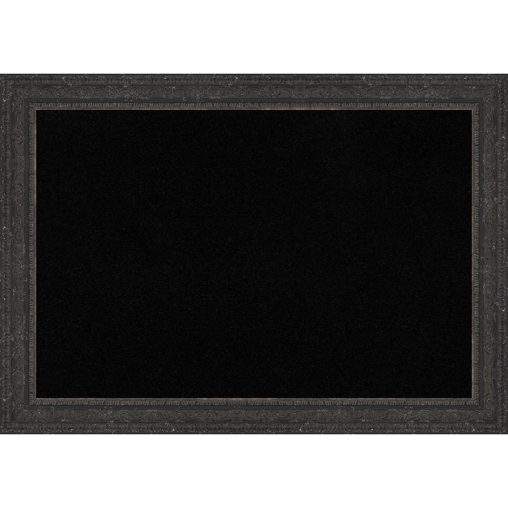 Attic Aged Black Wood Framed Cork Board - Bulletin Board, Organization Board, Pin Board