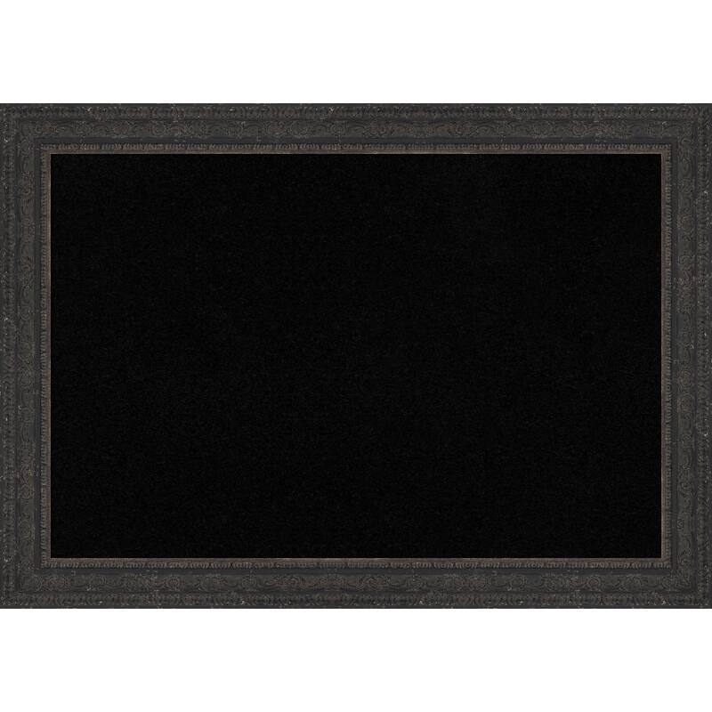 Attic Aged Black Wood Framed Cork Board - Bulletin Board, Organization Board, Pin Board