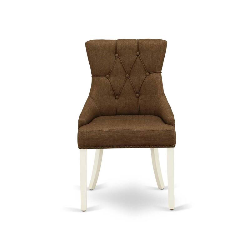 Parson Chair Linen Fabric Dining Chair Modern Accent Chair Comfortable Seating