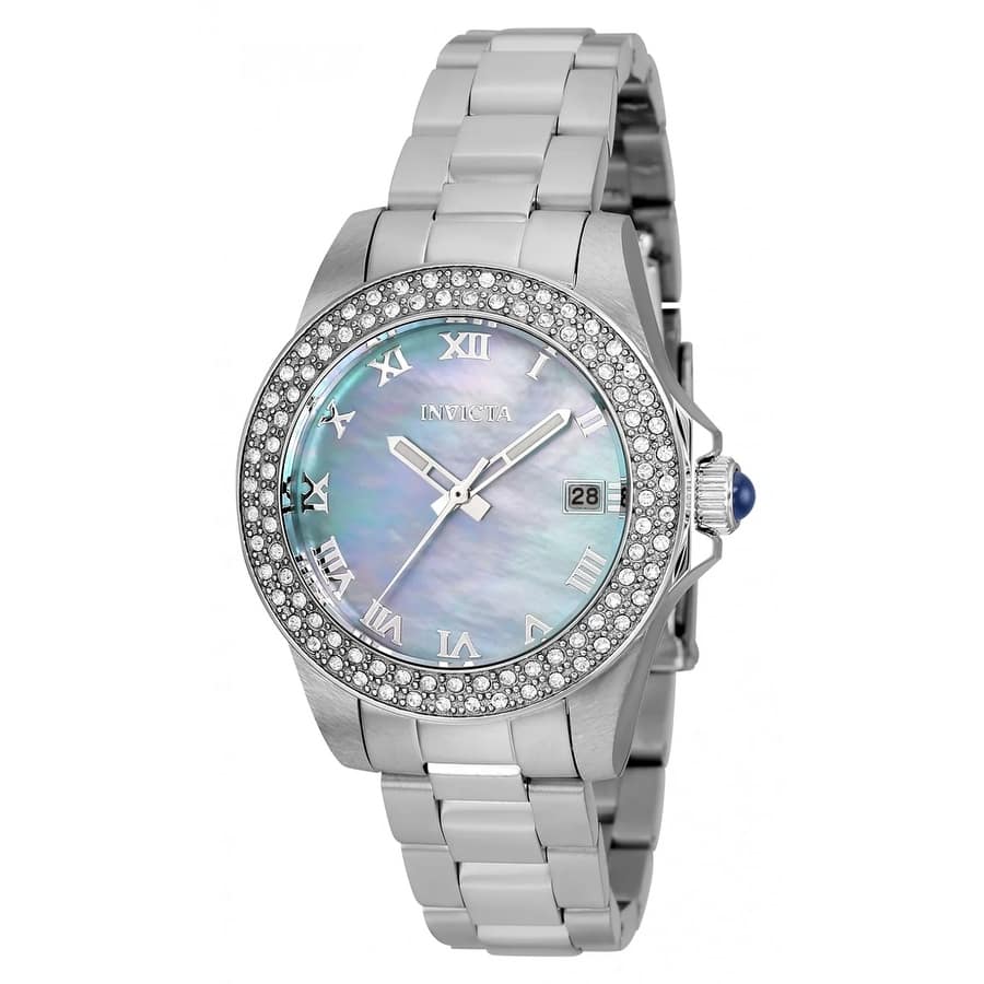 Invicta Women's 36071 Angel Quartz 3 Hand Light Blue Dial Watch