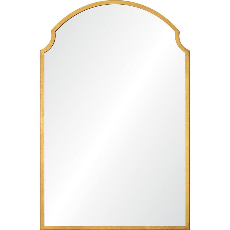 Arch Framed Rectangular Wall Mirror - 36" - Gold and Clear