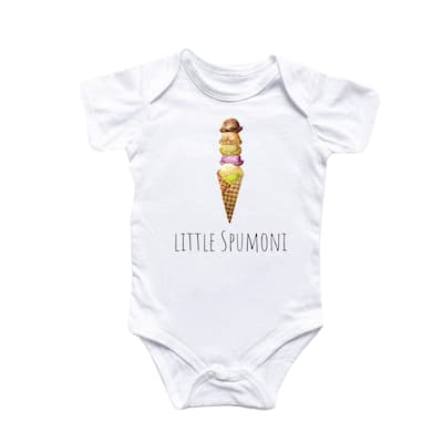 Italian Spumoni Cone - Baby Boy Girl Clothes Infant Bodysuit Funny Cute Newborn