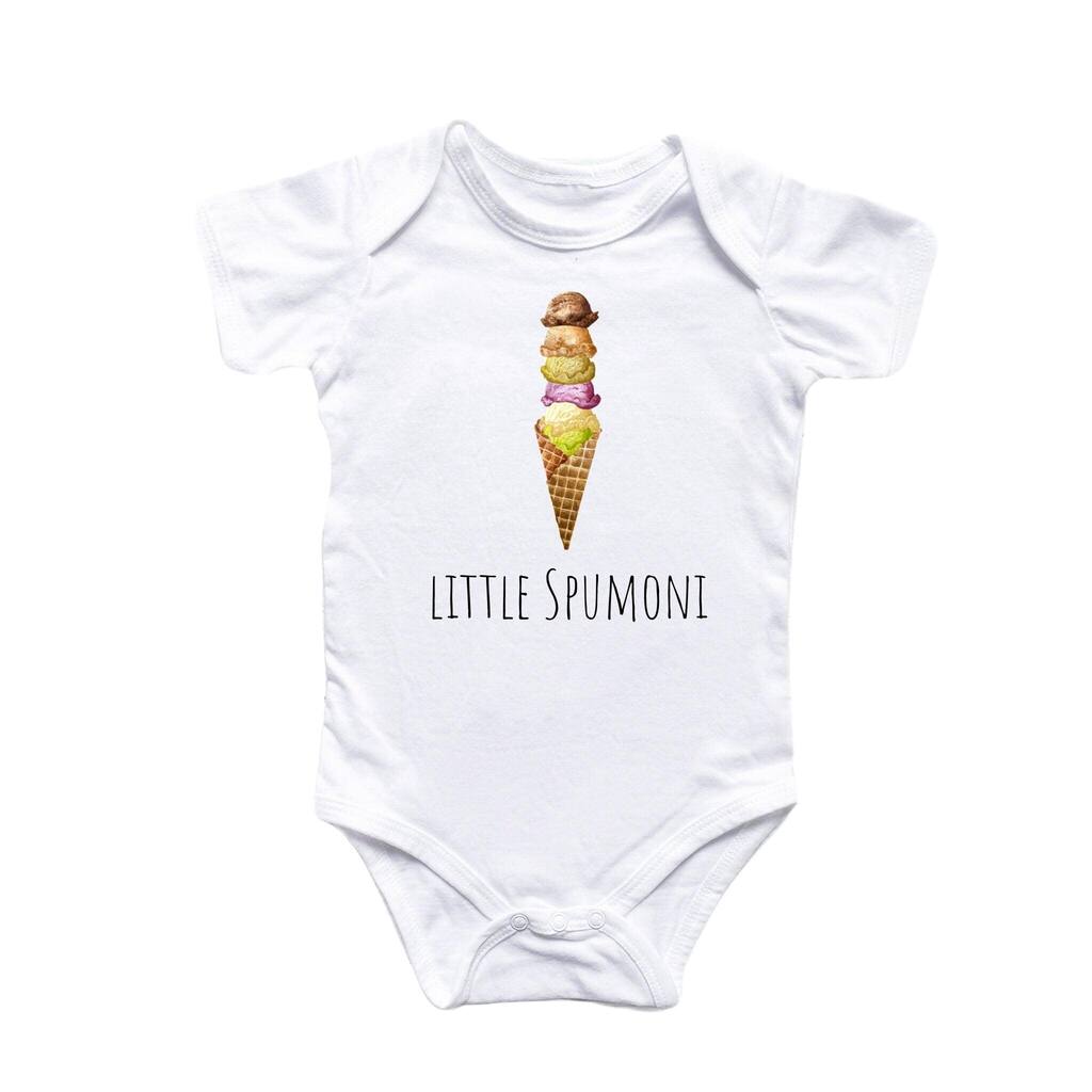 Italian Spumoni Cone - Baby Boy Girl Clothes Infant Bodysuit Funny Cute Newborn