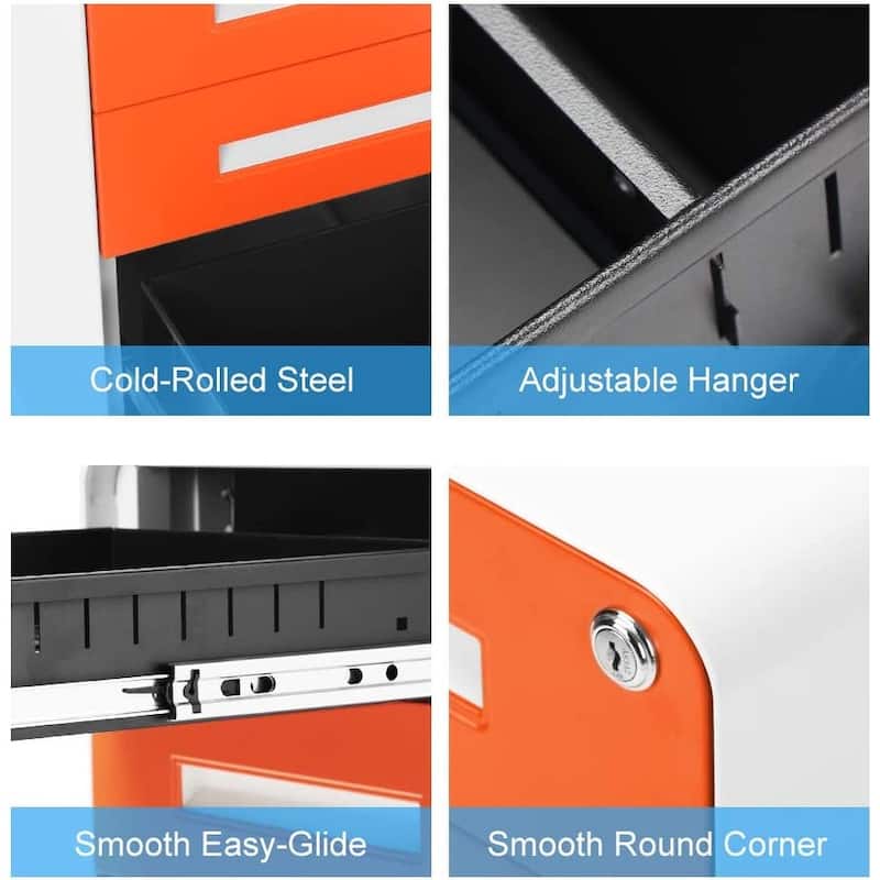 3 Drawer Mobile/Vertical File Cabinet for Home Office