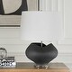 preview thumbnail 3 of 5, Uttermost Nocturne Aged Black Table Lamp - 20"W x 20"D x 23.5"H