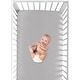 preview thumbnail 4 of 4, Sweet Jojo Designs Solid Grey Celestial Collection Fitted Crib Sheet