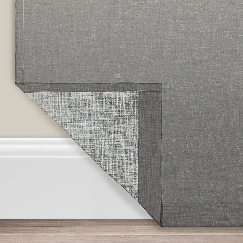 Grey Single Panel 52 x 95 Vue Arashi Rod Pocket Curtains for Living Room