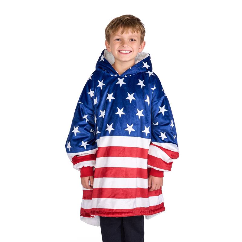 Bare Homey B-Cozy Oversized Sherpa Wearable Blanket