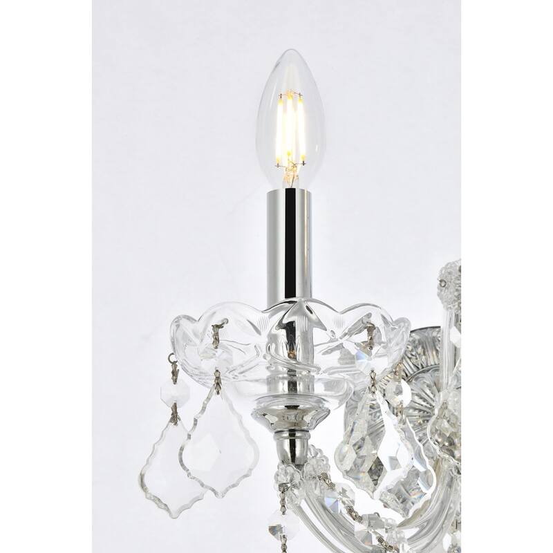Fleur Illumination Collection Wall Sconce D:12in H:16in E:8.5in Lt:2 Chrome Finish
