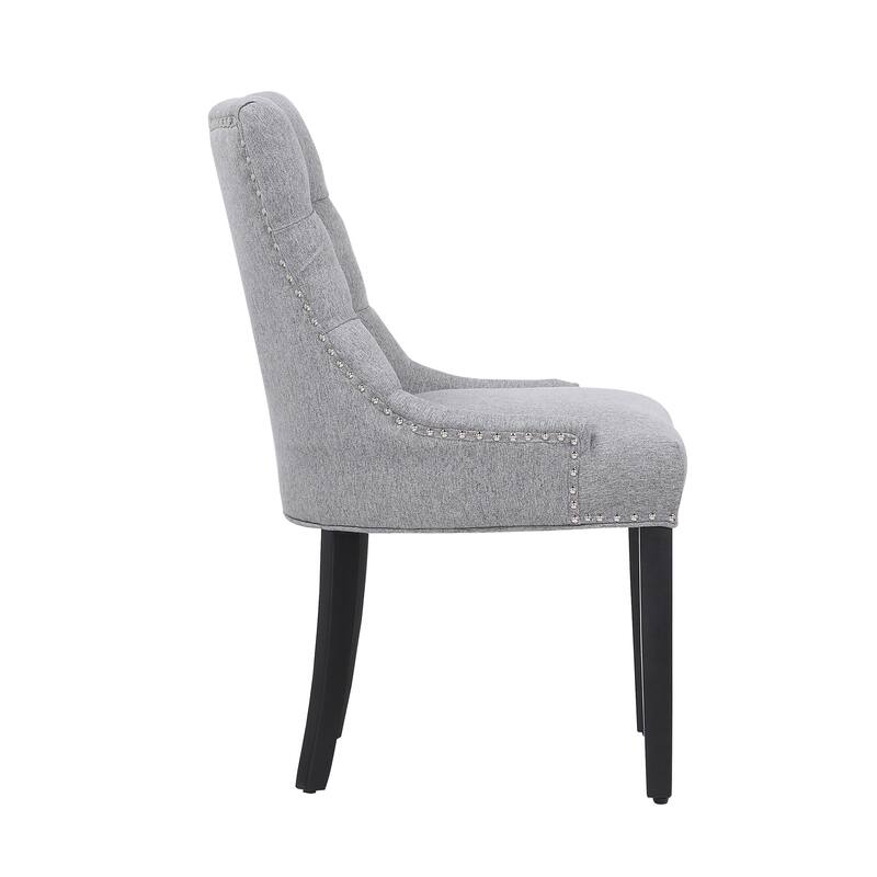 Grandview Tufted Upholstered Linen Fabric Dining Chair