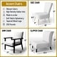 preview thumbnail 5 of 25, Designart "Abstract Pattern With Blue & Golden II" Upholstered Abstract Accent Chair and Modern Arm Chair