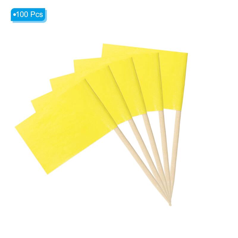 100 Pcs Flag Toothpicks Cheese Markers Colored Cake Toppers