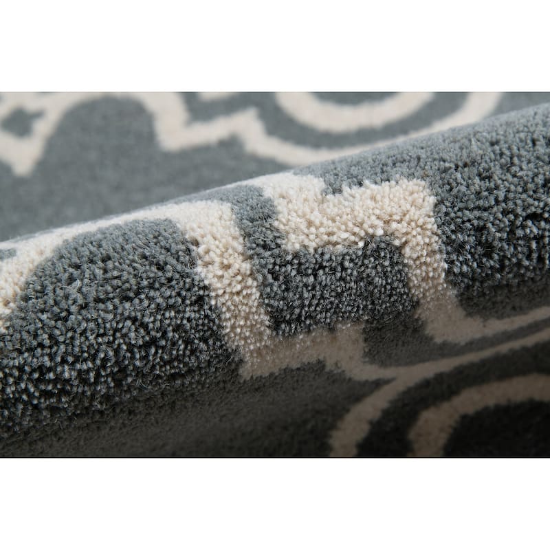 Modern Trellis Hand-Tufted Runner Rug - 2'3" x 8' Runner
