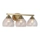 preview thumbnail 1 of 1, Golden Lighting Ariella 3-light Vanity in Brushed Champagne Brass