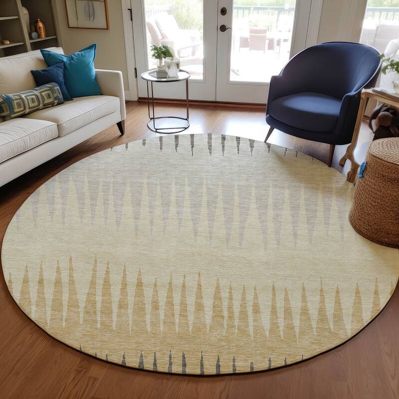 Machine Washable Indoor/ Outdoor Chantille Ombre Contemporary Rug
