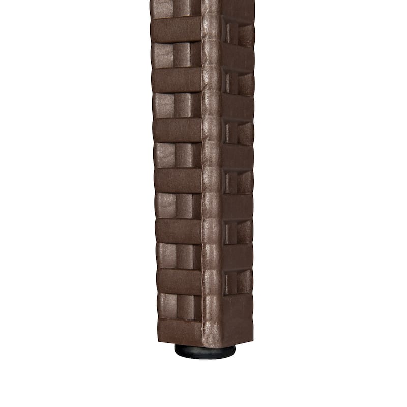 Outdoor Patio Dining Chairs, Set of 4 Stackable Polypropylene Chairs with Woven Design for Garden, Deck, or Pool