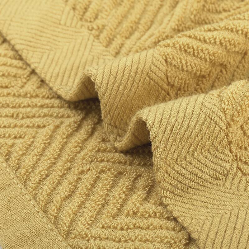 12 Pack Striped Bath Washcloths Set, Cotton, Body and Face Towels for Hotel, Spa, Bathroom 14" x 14"