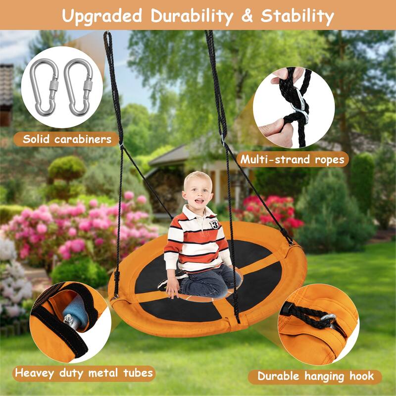 Goplus 40" Flying Saucer Tree Swing Indoor Outdoor Play Set Kids - See Details