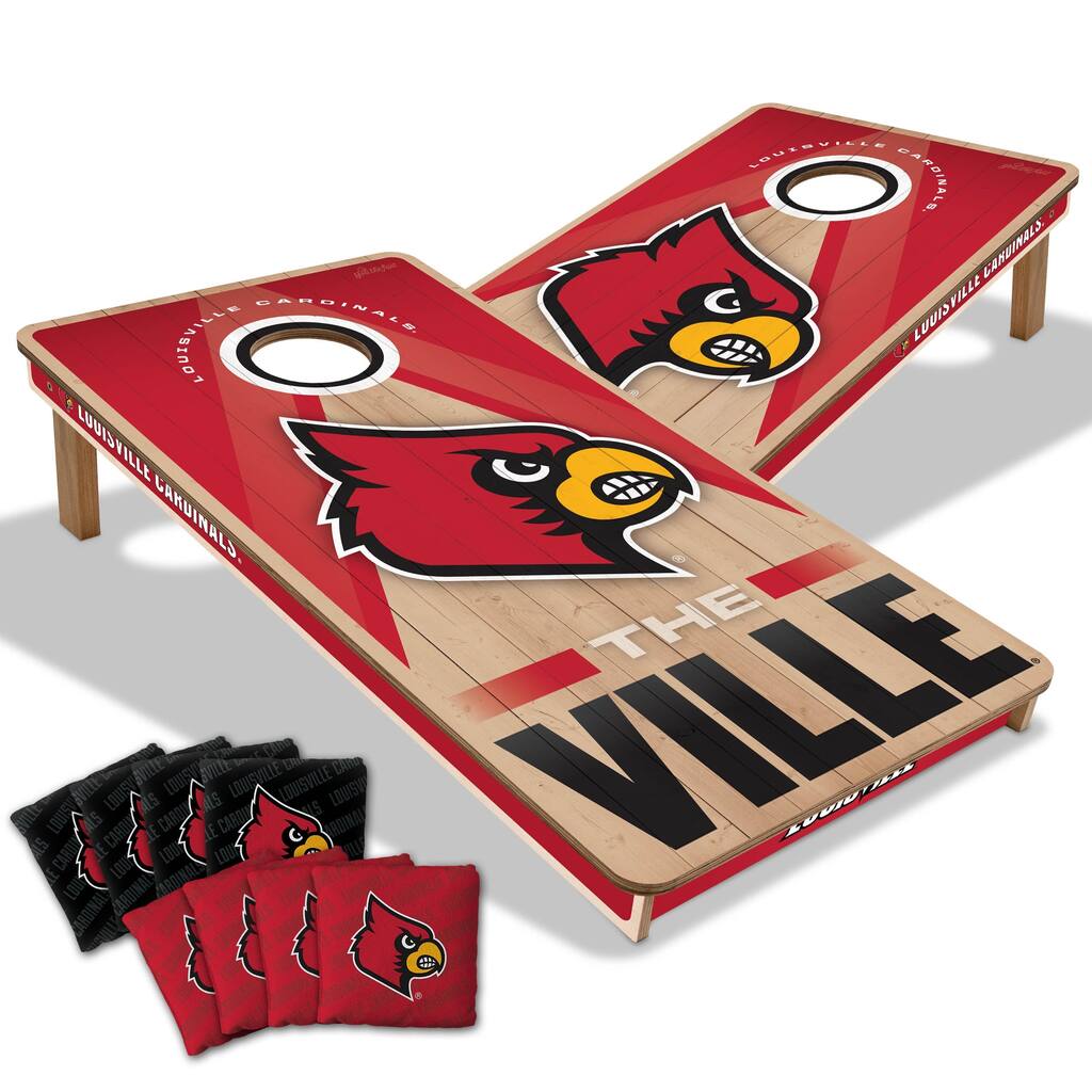 Louisville Cardinals NCAA 2x4 Professional Cornhole Board Set