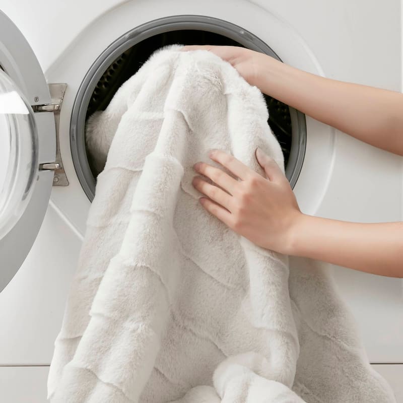Madison Park Camille Faux Fur Throw