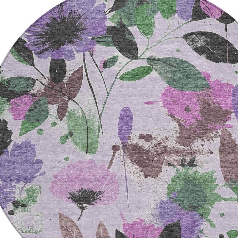 HomeRoots Floral Transitional Rectangle Outdoor Rug