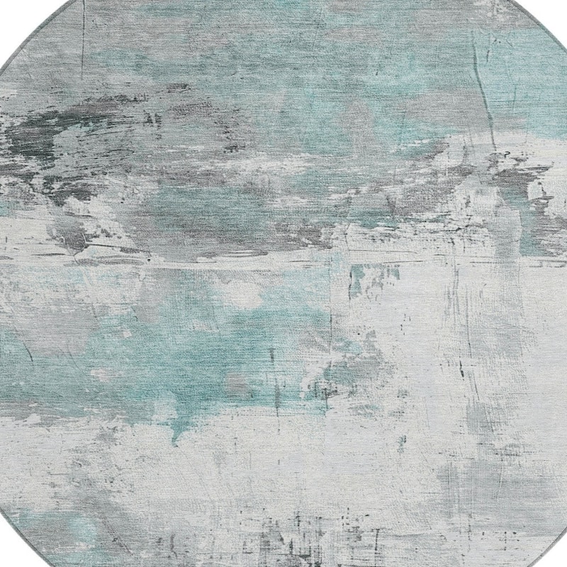 HomeRoots Abstract Transitional Rectangle Outdoor Rug