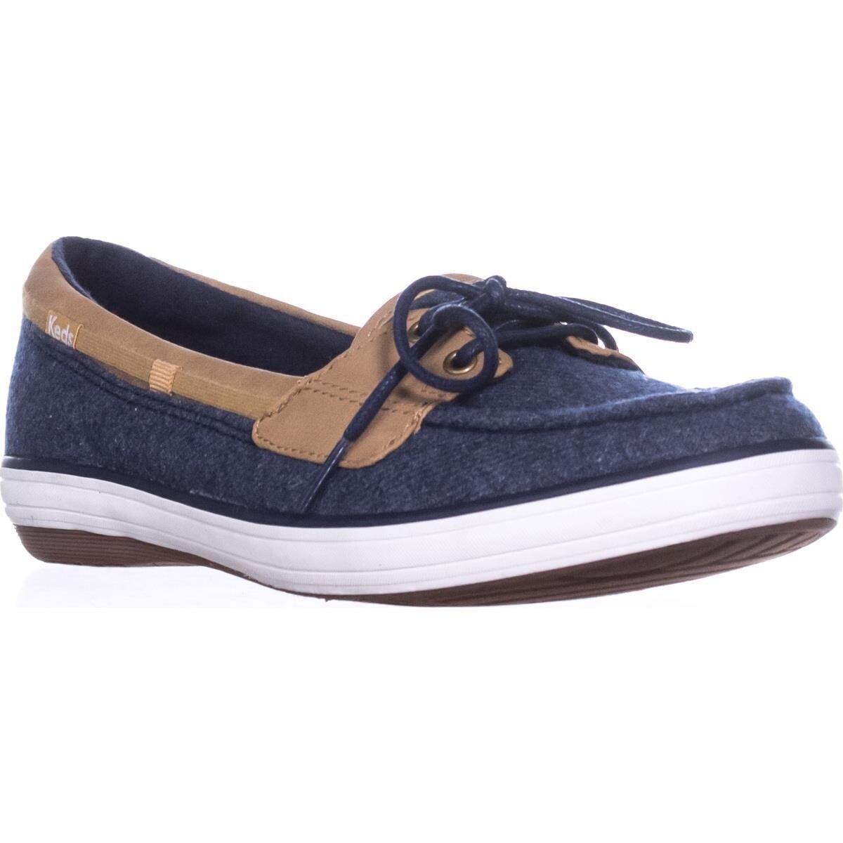 keds glimmer boat shoes navy