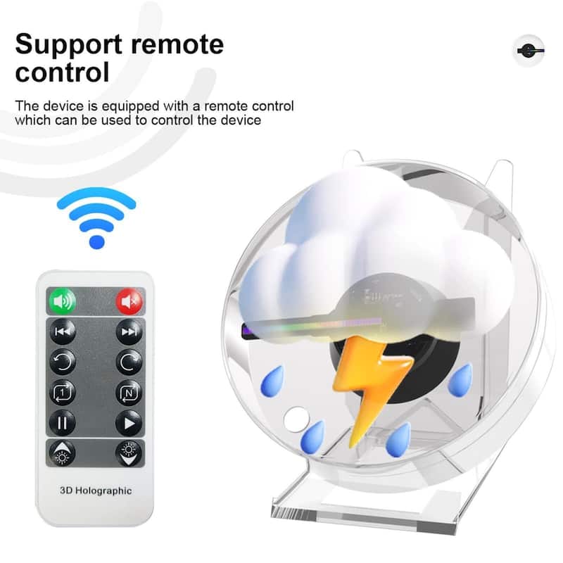4.8 Inch Desktop Holographic Fan with Stand - 4.8 in