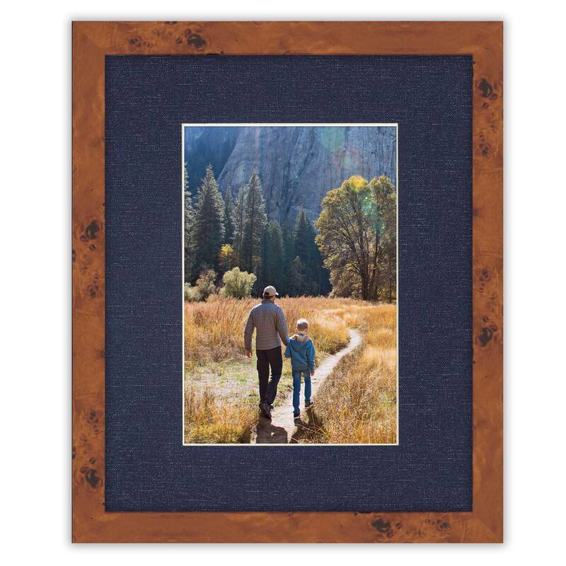 11x14 Mat for 8x10 Photo - Navy Canvas Texture Matboard for Frames Measuring 11 x 14 In- To Display Art Measuring 8 x 10 Inches