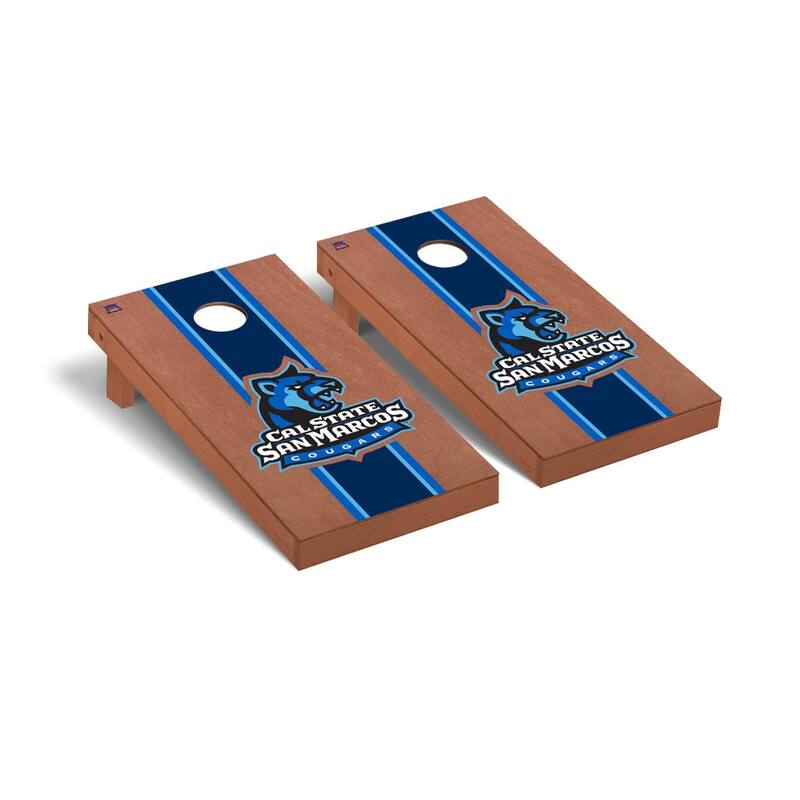 Cal State San Marcos Cougars Rosewood Cornhole Board Set