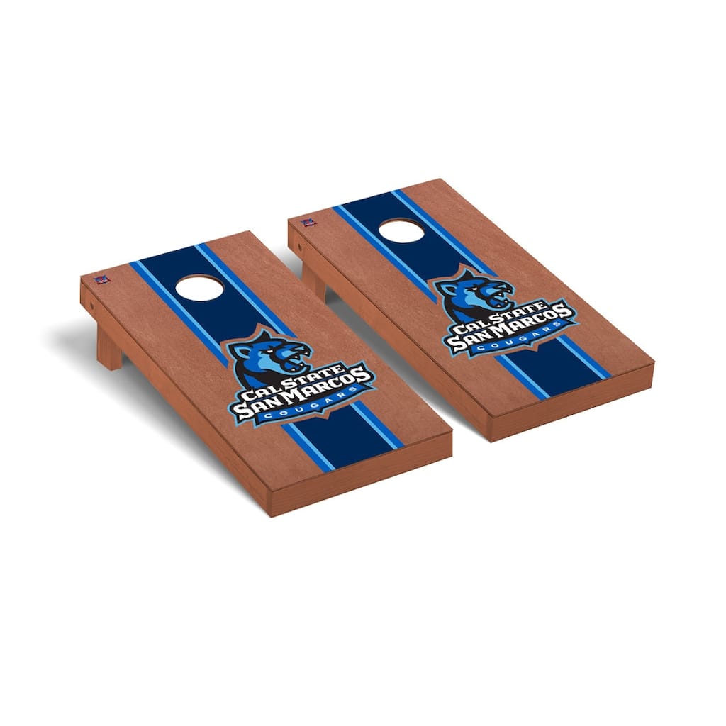 Cal State San Marcos Cougars Rosewood Cornhole Board Set