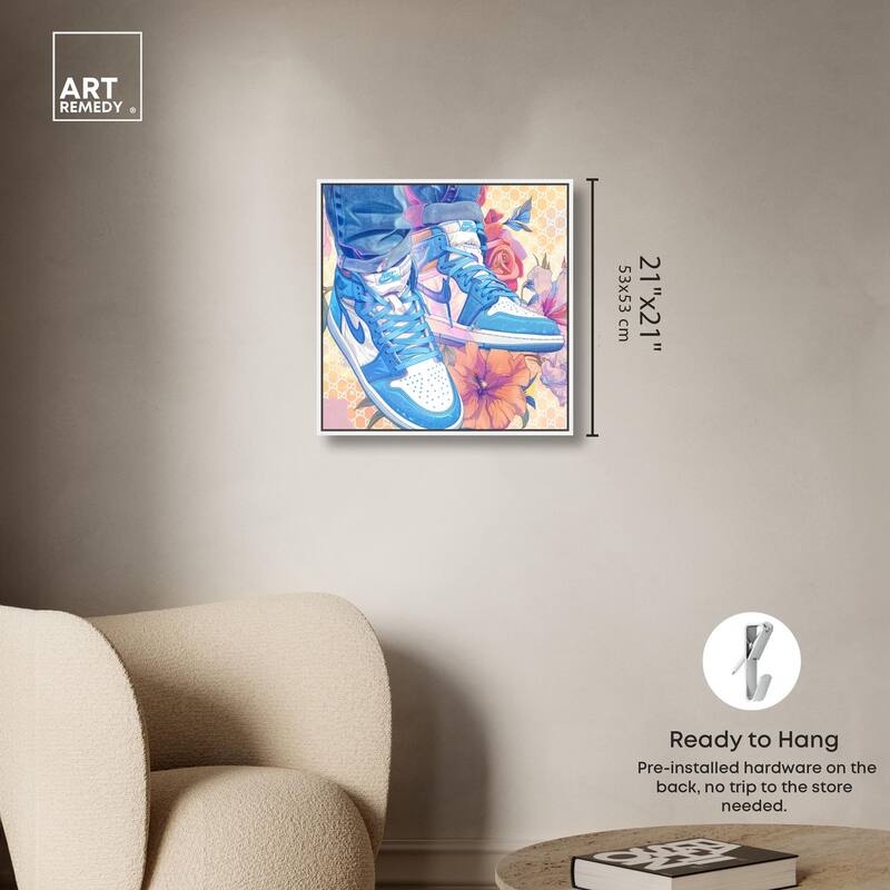 Sneakers in Bloom Canvas by Art Remedy