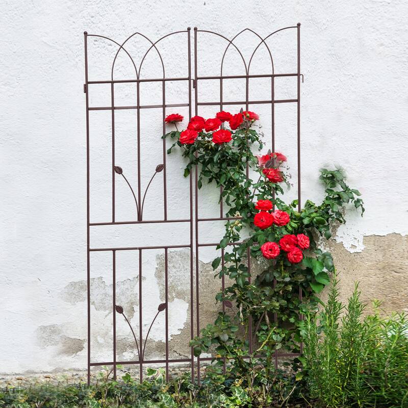 71" High Tall Metal Garden Trellis 4 Pack Rust Resistant Plant Support for Vines and Vegetables - 17.7”W x 71”H
