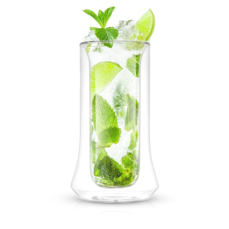 JoyJolt Cosmo Insulated Double Wall Highball 10-ounce Glass (Set of 2) - 10 oz