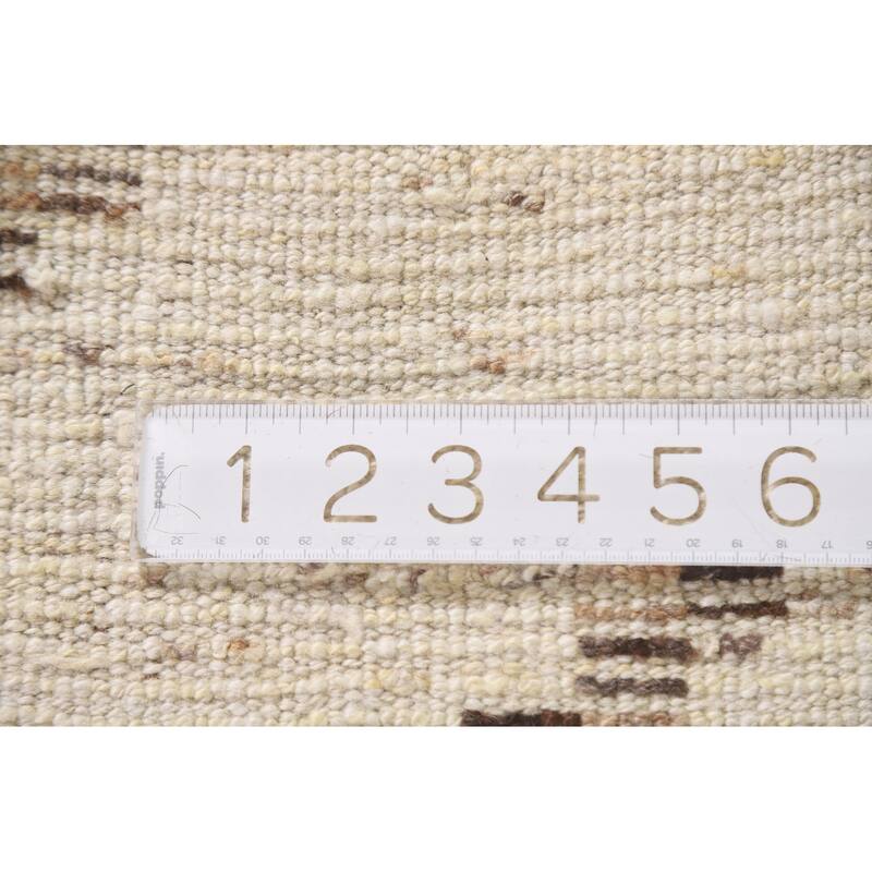 Geometric Anatolian Runner Rug Handmade Wool Carpet - 2'11"x 10'8"