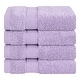 preview thumbnail 16 of 60, American Soft Linen, Salem Luxury 4 Pack Washcloth Set, %100 Combed Cotton, 13 x 13 Washcloths Lilac