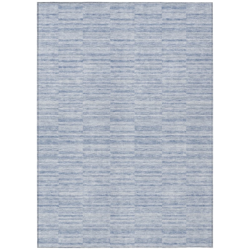 HomeRoots Striped Transitional Rectangle Outdoor Rug