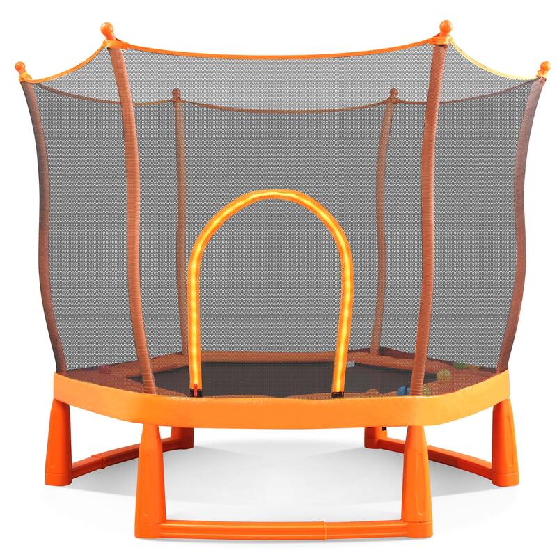 Toddlers Trampoline with Safety Enclosure Net and Balls Ball Pit Balls