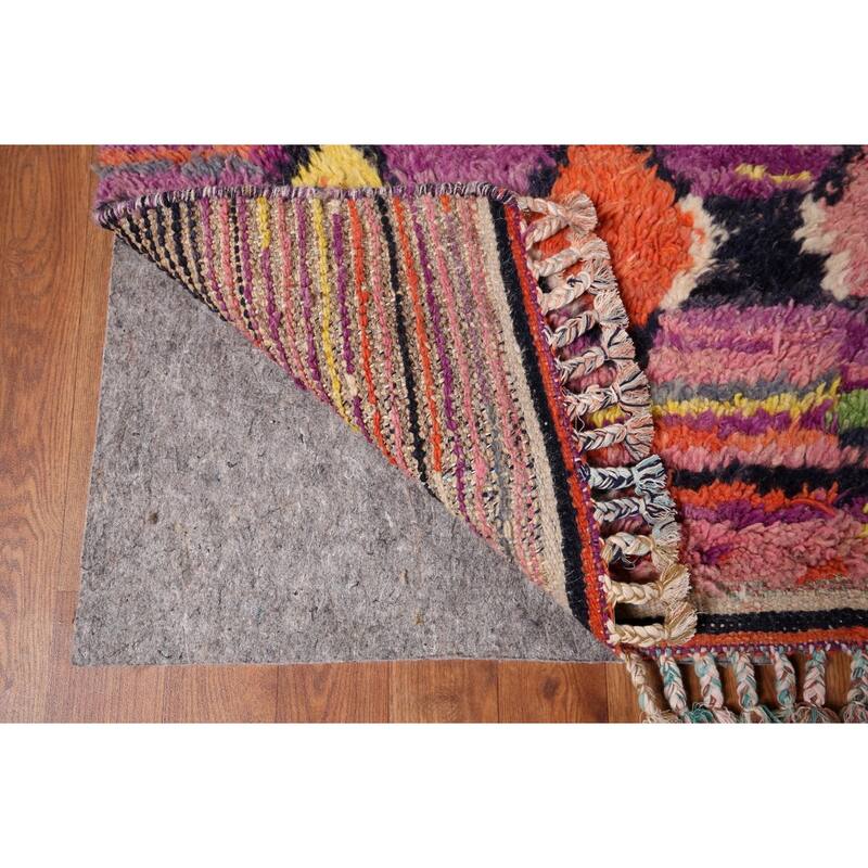 Plush Moroccan Area Rug Handmade Oriental Wool Carpet - 6'2" x 9'10"