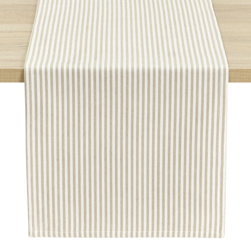 Lush Decor Farmhouse Ticking Stripe Yarn Dyed Table Runner - 13" x 72"