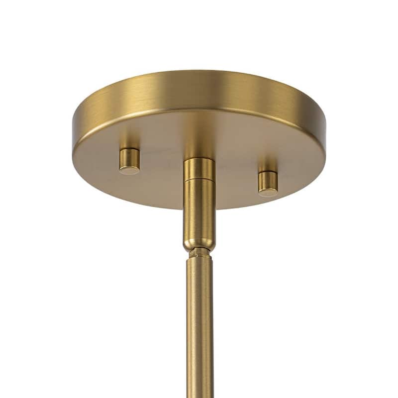 Glam 6-Light Waxing Crescent Striped Glass Cluster Bubble Chandelier - 47.2 in