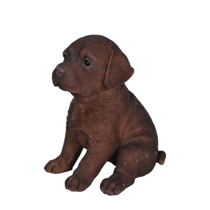 6.50" Labrador Puppy Sitting Outdoor Garden Figurine