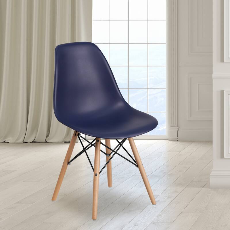 Mid-century Modern Eiffel Chair (Set of 2) - Navy