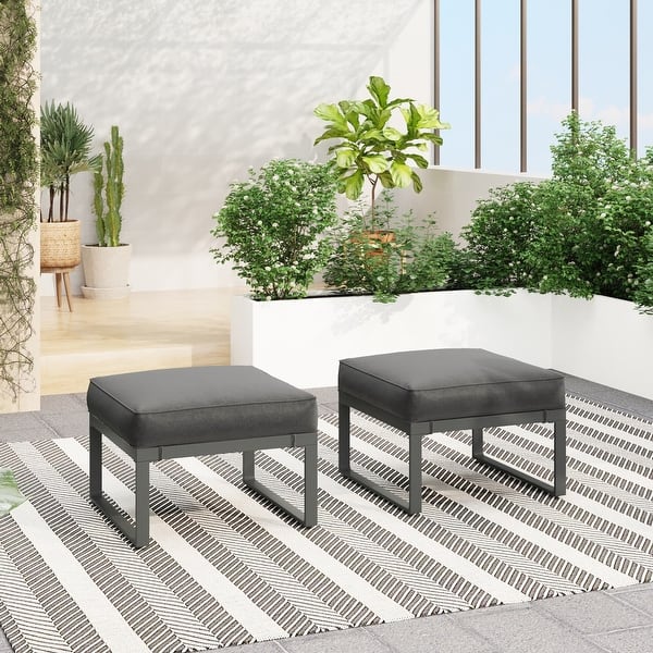 Royalcraft 2 Pcs Aluminum Patio Ottomans Bed Bath & Beyond 36066379