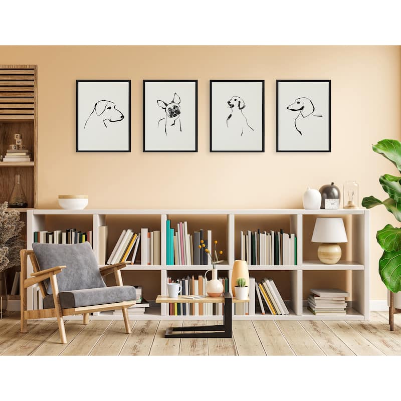 Kate and Laurel Sylvie 1023 Dachshund Framed Canvas by Teju Reval of SnazzyHues