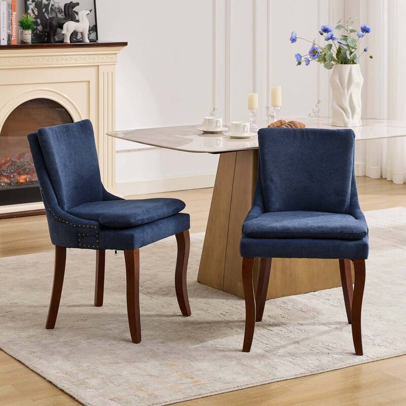 Chenille Dining Chairs Set of 2