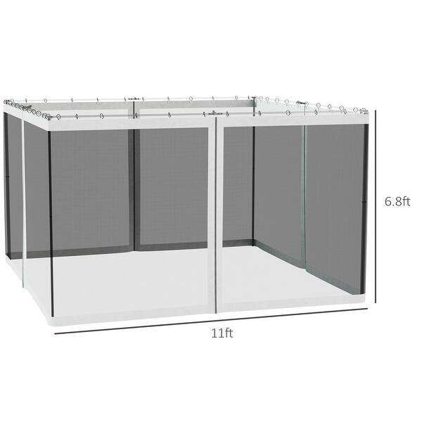 Outsunny Universal Replacement Mesh Sidewall Mosquito Netting Bed