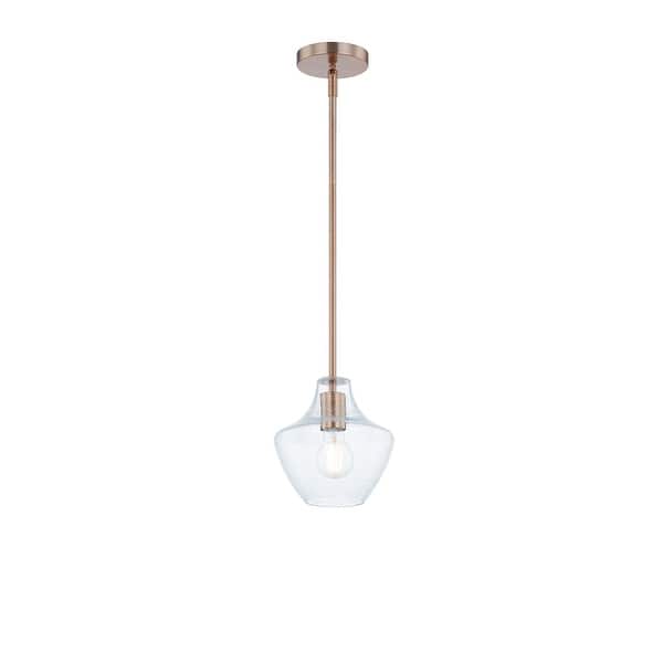 slide 2 of 4, Justice Design Fusion - Harlow 1-Light Pendant Brushed Brass - 7.5"