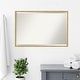 preview thumbnail 29 of 29, Beveled Wood Bathroom Wall Mirror - Svelte Polished Gold Frame